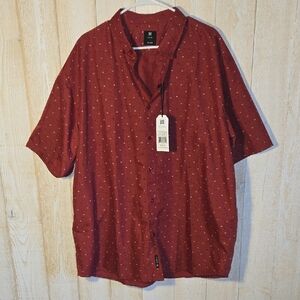 Visive Men's Red Short Sleeve Button Down Shirt Size 3x Large